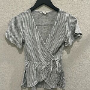 Caution to the wind Small TEXTURED cotton blouse